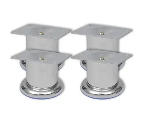 Ümmargused Diivanijalad 8 Tk, Kroom, 60 Mm