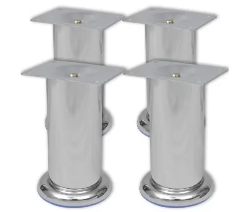 Dīvāna Kājas, Apaļas, 8 Gab., Hroms, 120 Mm Vidaxl