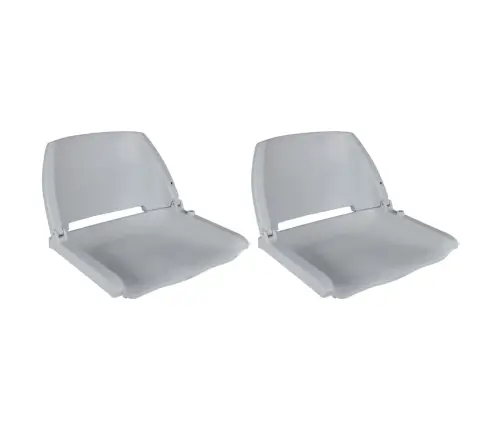 Laivas Krēsli, 2 Gab., Nolaižama Atzveltne, 41X51X48 Cm, Pelēki Vidaxl