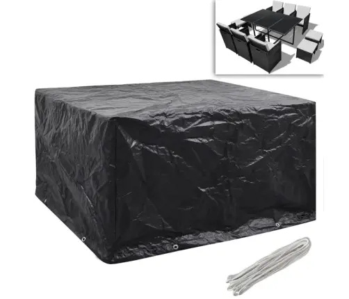 Sodo Baldų Uždangalai, 2 Vnt., 172X113cm Poliratanas, 8 Kilpos