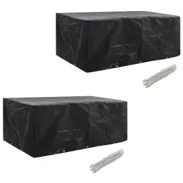 Dārza Mēbeļu Pārklāji, 2 Gab., 10 Gredzeni, 229X113 Cm Vidaxl