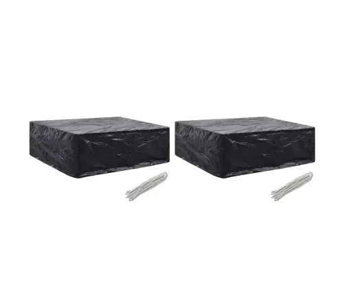 Dārza Mēbeļu Pārklāji, 2 Gab., 8 Gredzeni, 250X210X90 Cm Vidaxl