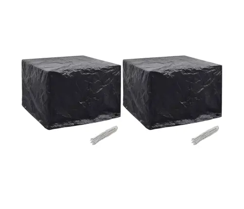 Dārza Mēbeļu Pārklāji, 2 Gab., 8 Gredzeni, 122X122X98 Cm Vidaxl