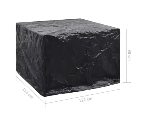 Dārza Mēbeļu Pārklāji, 2 Gab., 8 Gredzeni, 122X122X98 Cm Vidaxl