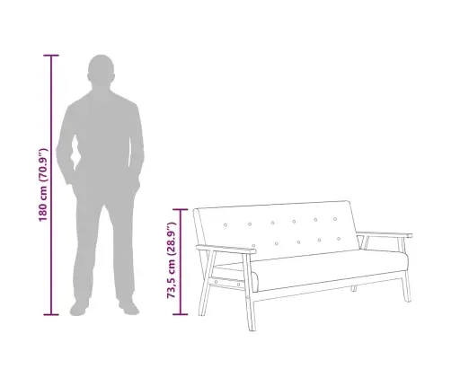 Diivanikomplekt, 3 Tk, Must, Kunstnahk