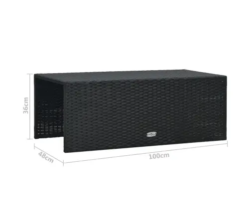 6-Osaline Aiamööblikomplekt Patjadega, Polürotang, Must