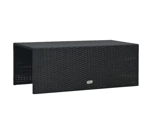 6-Osaline Aiamööblikomplekt Patjadega, Polürotang, Must