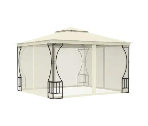 Dārza Nojume Ar Tīklu, 300X300X265 Cm, Krēmkrāsas Vidaxl