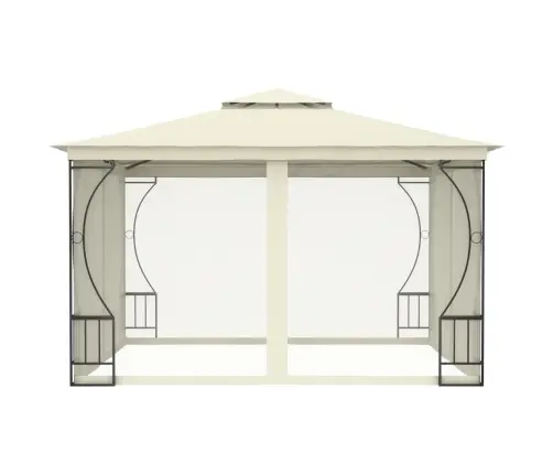 Dārza Nojume Ar Tīklu, 300X300X265 Cm, Krēmkrāsas Vidaxl