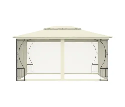 Dārza Nojume Ar Tīklu, 300X400X265 Cm, Krēmkrāsas Vidaxl