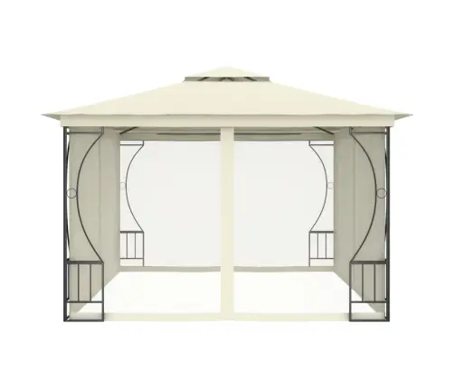 Dārza Nojume Ar Tīklu, 300X400X265 Cm, Krēmkrāsas Vidaxl