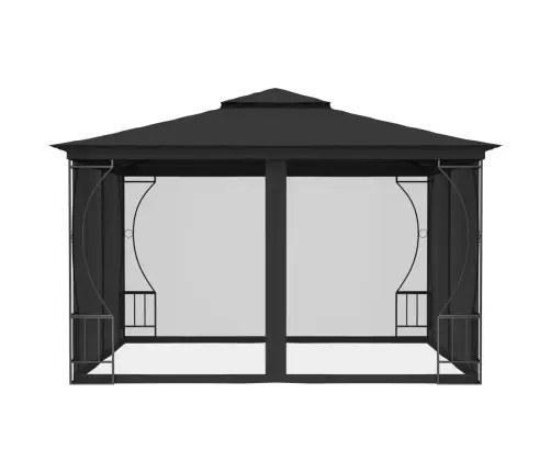 Dārza Nojume Ar Tīklu, 300X300X265 Cm, Antracītpelēka Vidaxl