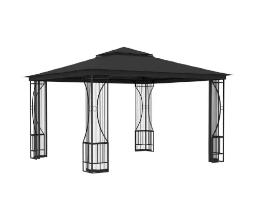 Dārza Nojume Ar Tīklu, 300X300X265 Cm, Antracītpelēka Vidaxl