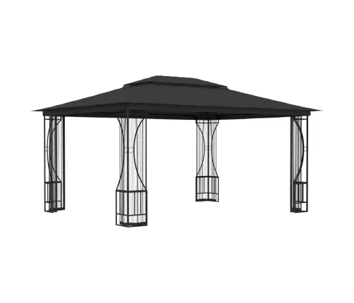 Pavėsinė Su Tinkleliu, Antracito Spalvos, 300X400X265Cm