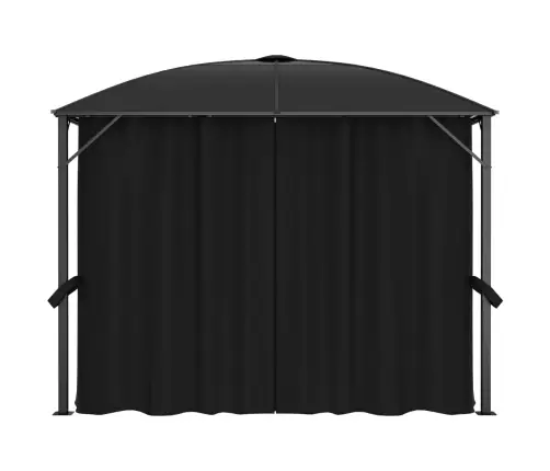 Pavėsinė Su Užuolaidomis, Antracito Spalvos, 300X300X265Cm