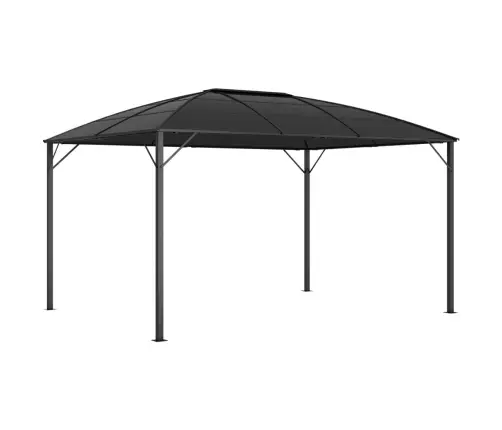 Dārza Nojume Ar Aizkariem, 400X300X265 Cm, Antracītpelēka Vidaxl