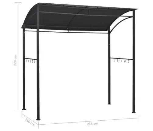 Grilli Varikatus 215 X 150 X 220 cm Antratsiithall, Teras