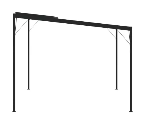 Lapene Ar Jumtu, 4X3X2,5 M, Alumīnijs Un Tērauds Vidaxl