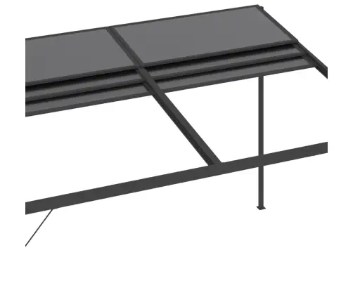 Lapene Ar Jumtu, 4X3X2,5 M, Alumīnijs Un Tērauds Vidaxl