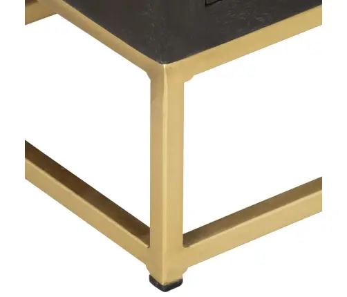 Spintelė Su Stalčiais, Juoda Ir Auksinė, 45X30X105cm Mango