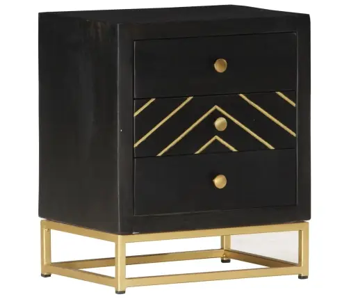 Öökapp, Must Ja Kuldne 40 X 30 X 50 Cm Mangopuit