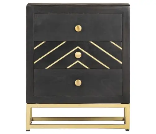 Öökapp, Must Ja Kuldne 40 X 30 X 50 Cm Mangopuit