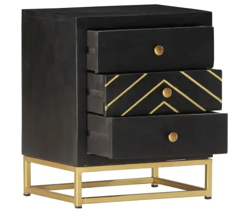 Öökapp, Must Ja Kuldne 40 X 30 X 50 Cm Mangopuit