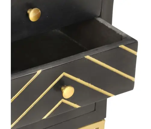Öökapp, Must Ja Kuldne 40 X 30 X 50 Cm Mangopuit