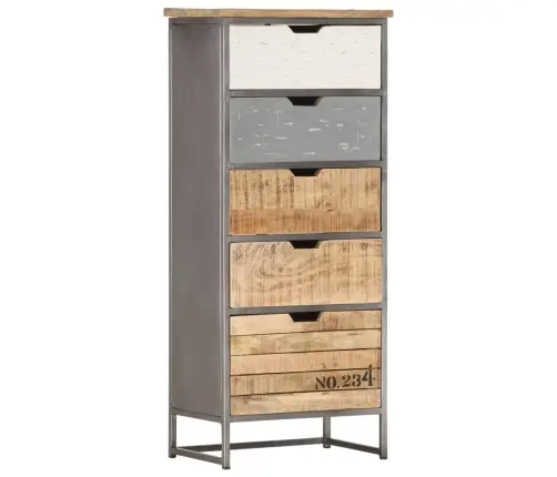 Atvilktņu Skapītis, 45X30X105Cm, Mango Masīvkoks Vidaxl