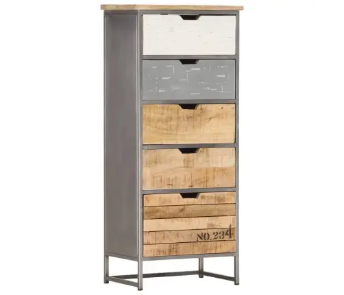 Atvilktņu Skapītis, 45X30X105Cm, Mango Masīvkoks Vidaxl