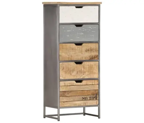 Atvilktņu Skapītis, 45X30X105Cm, Mango Masīvkoks Vidaxl