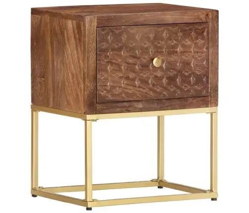 Naktinė Spintelė, 40X30X50cm Mango Medienos Masyvas