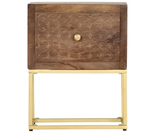 Naktinė Spintelė, 40X30X50cm Mango Medienos Masyvas