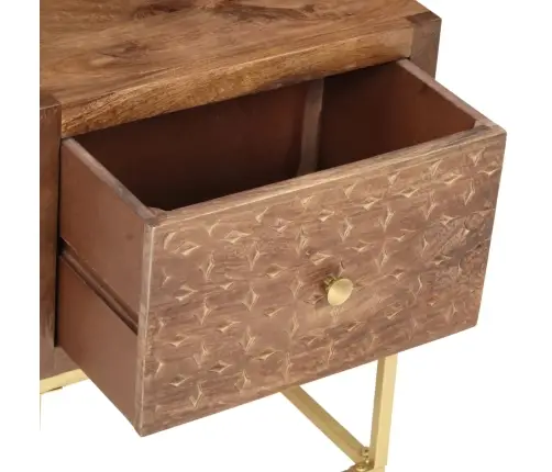 Naktinė Spintelė, 40X30X50cm Mango Medienos Masyvas