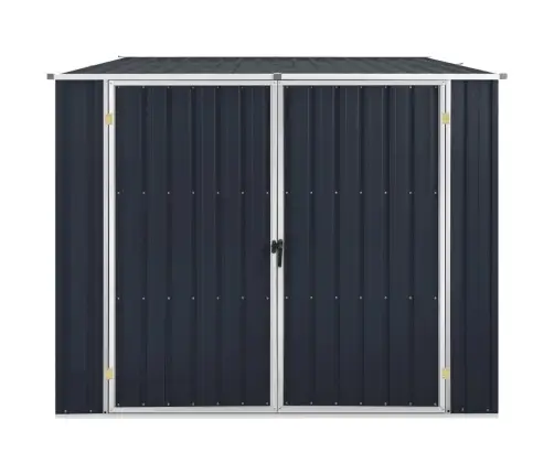 Dārza Šķūnis, Antracītpelēks, 195X198X159 Cm, Cinkots Tērauds Vidaxl