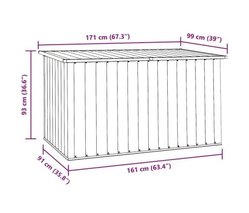 Dārza Uzglabāšanas Kaste, Zaļa, 171X99X93 Cm Vidaxl
