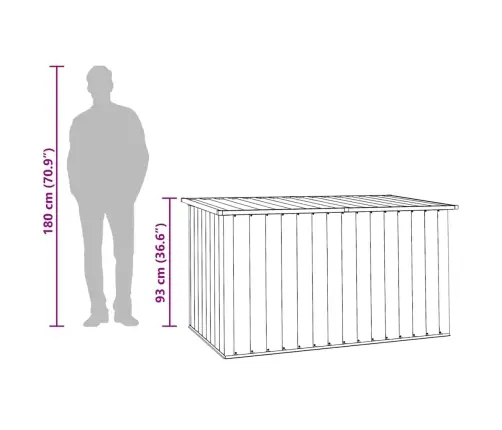 Dārza Uzglabāšanas Kaste, Pelēka, 171X99X93 Cm Vidaxl