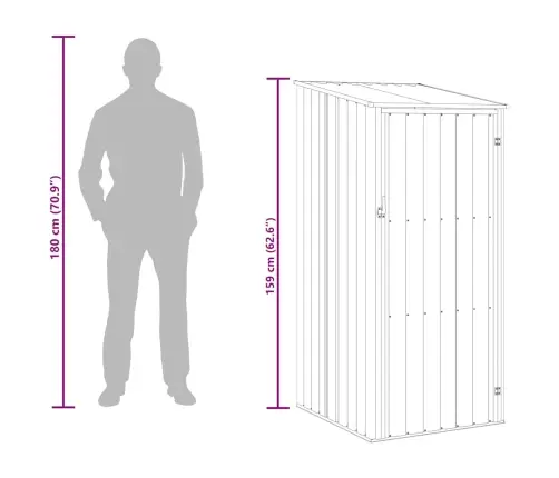 Aiakuur, Roheline, 87 X 98 X 159 cm Tsingitud Teras