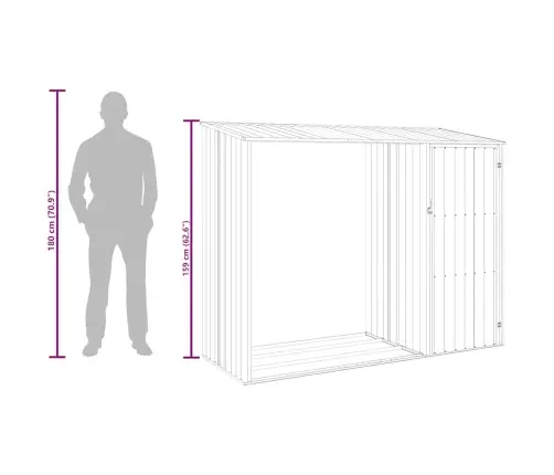 Aia Puukuur, Hall, 245 X 98 X 159 cm Tsingitud Teras