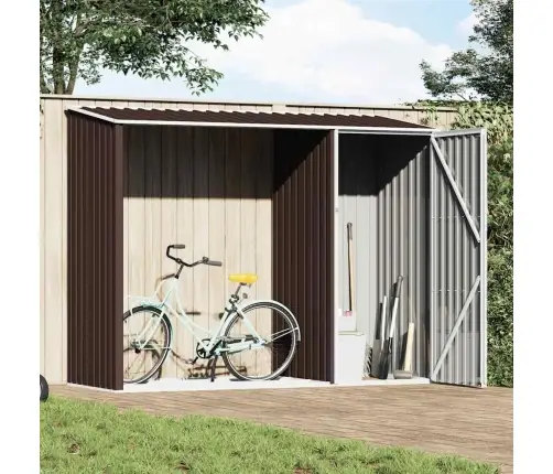 Sodo Malkinė-Pašiūrė, Rudos Spalvos, 245X98X159cm Plienas