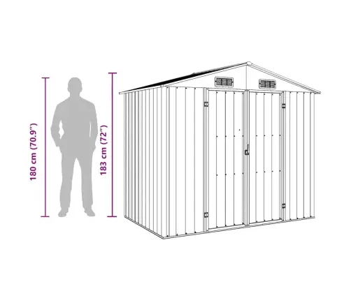 Aiakuur, Hall, 205 X 129 X 183 cm Tsingitud Teras