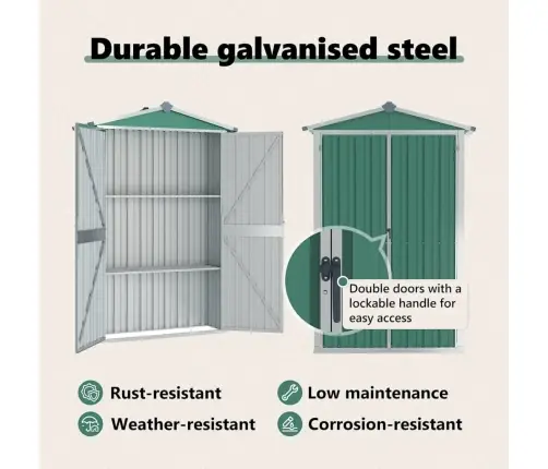 Sodo Pašiūrė, Žalia, 116X45X175cm Galvanizuotas Plienas