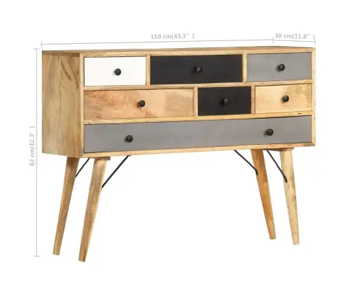 Šoninė Spintelė, 110X30X82cm Mango Medienos Masyvas Šoninė Spintelė, 110X30X82cm Mango Medienos Masyvas