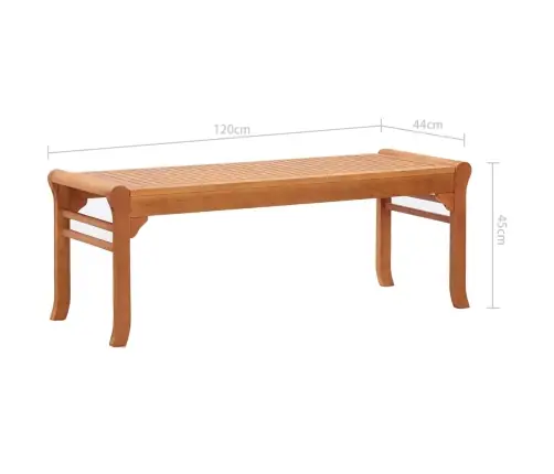 Divvietīgs Dārza Sols, 120 Cm, Eikalipta Masīvkoks Vidaxl