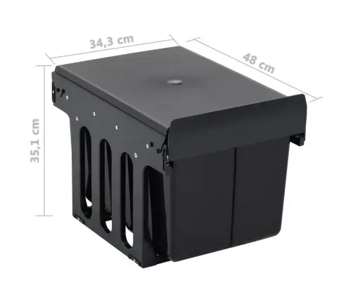 Ištraukiama Virtuvės Spintelės Šiukšliadėžė, 36L, Soft-Close