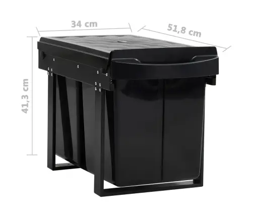 Väljatõmmatav Prügikast, Pehmelt Suletav, 48 L