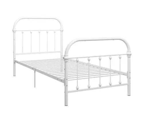 Gultas Rāmis, Balts Metāls, 90X200 Cm Vidaxl