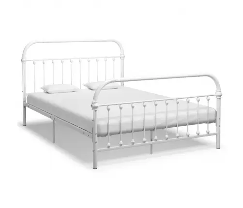 Gultas Rāmis, Balts Metāls, 160X200 Cm Vidaxl