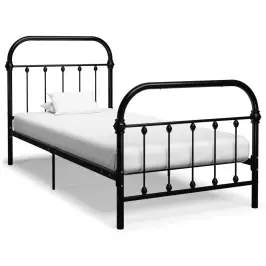 Voodiraam Must Metallist 90 X 200 Cm Voodiraam Must Metallist 90 X 200 Cm