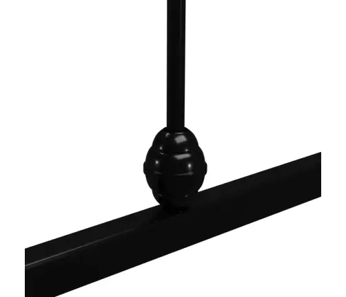 Voodiraam, Must, Metall, 120 X 200 Cm